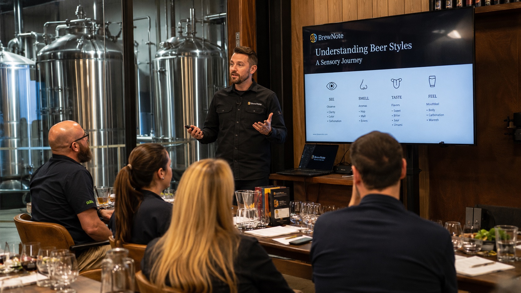 Обучение команды BrewNote в пивоварне